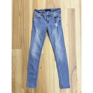 Aeropostale Low Rise Jegging 0 Stretch Light Wash Distressed Denim